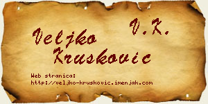 Veljko Krušković vizit kartica